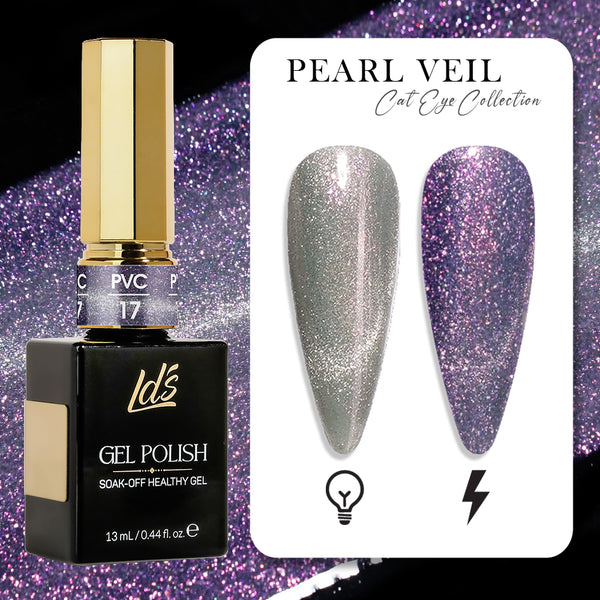 LDS 17 - Gel Polish 0.5 oz - Pearl Veil Cat Eyes