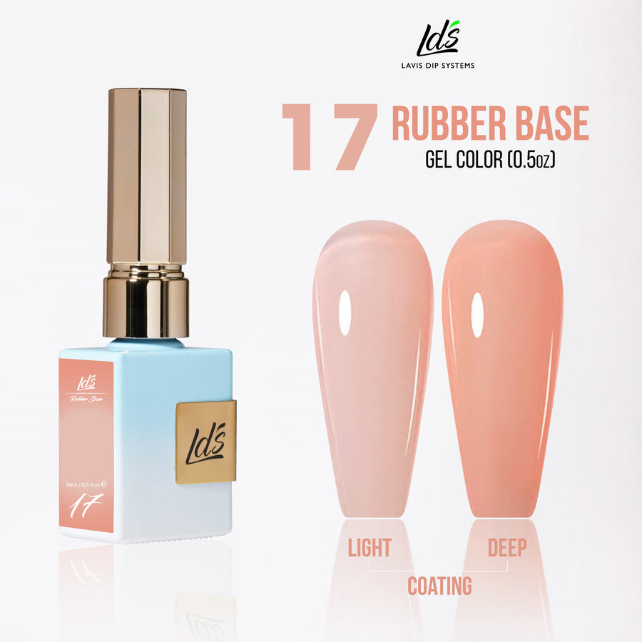 LDS Rubber Base Gel - RB-17 - GEL POLISH 0.5 OZ - Bouncy Blush Collection