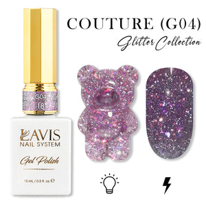 LAVIS Glitter G04 - 18 - Gel Polish 0.5 oz - Couture Collection