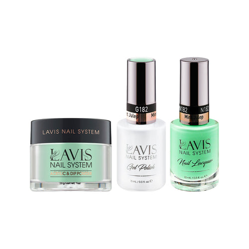 LAVIS 3 in 1 - 182 Mint Julep - Acrylic & Dip Powder, Gel & Lacquer