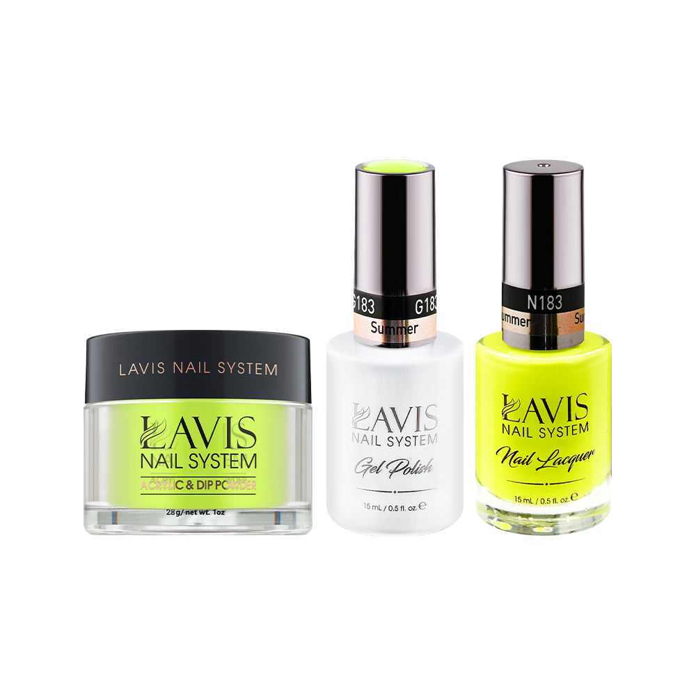 LAVIS 3 in 1 - 183 Summer - Acrylic & Dip Powder, Gel & Lacquer