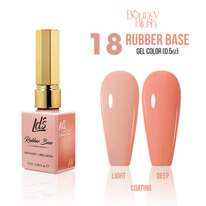 LDS Rubber Base Gel - RB-18 - GEL POLISH 0.5 OZ - Bouncy Blush Collection