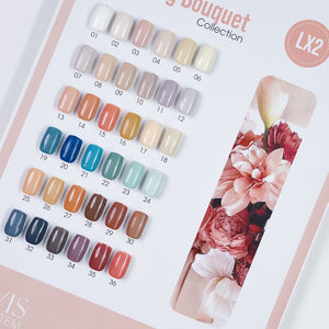 LAVIS LX2 - Set 36 Color - Gel Polish 0.5 oz - Wedding Bouquet Collection