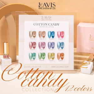 LAVIS Cat Eyes CE10 - 12 (Ver1) - Gel Polish 0.5 oz -  Cotton Candy Collection