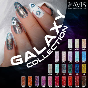 LAVIS Glitter G01 - 09 - Gel Polish 0.5 oz - Galaxy Collection