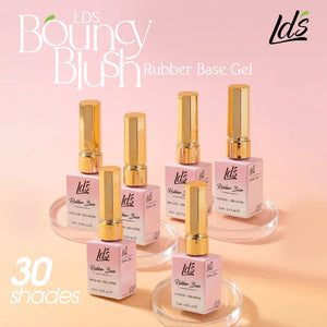 LDS Rubber Base Gel (Ver 2) - Set 30 Colors - GEL POLISH 0.5 OZ - Bouncy Blush Collection