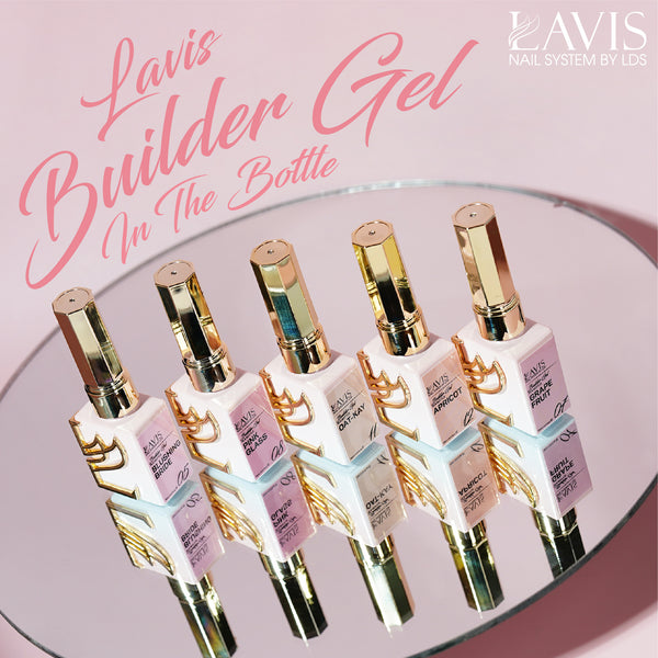 LAVIS Builder Gel In The Bottle - B12 Apricot - Gel Polish 15ml