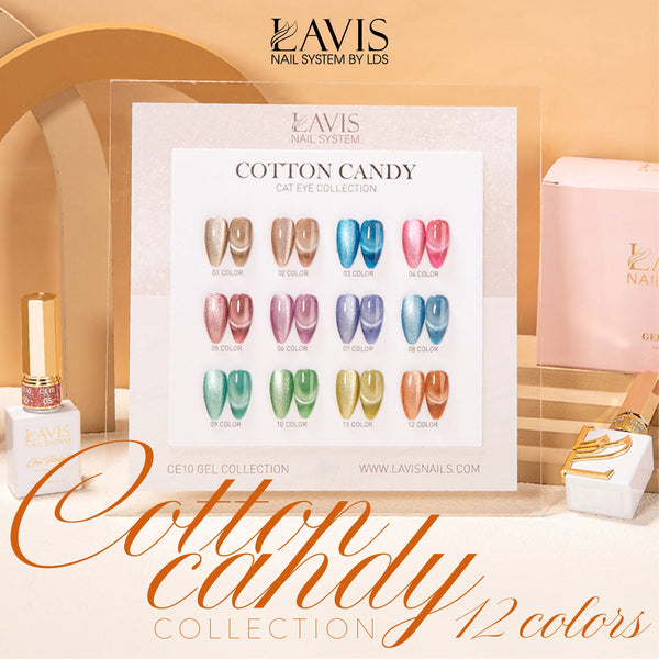 LAVIS Cat Eyes CE10 - 07 (Ver1) - Gel Polish 0.5 oz -  Cotton Candy Collection
