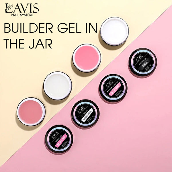 LAVIS J06 - Builder Gel In The Jar 15g - Coffee