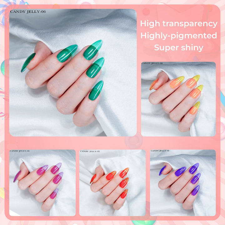 Jelly Gel Polish Colors - Lavis J02-09 - Candy Collection