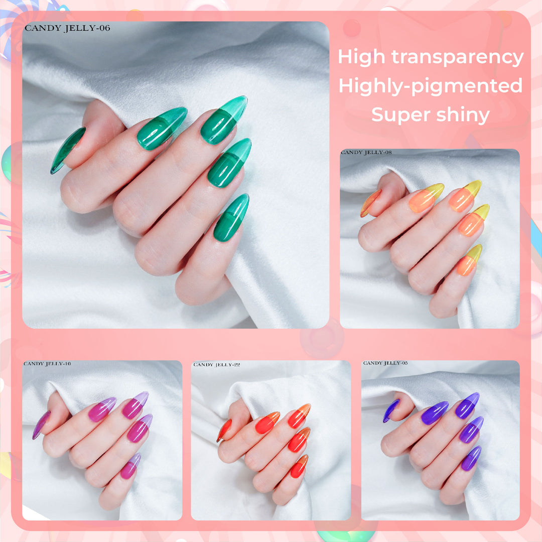 Jelly Gel Polish Colors - Lavis J02-03 - Candy Collection