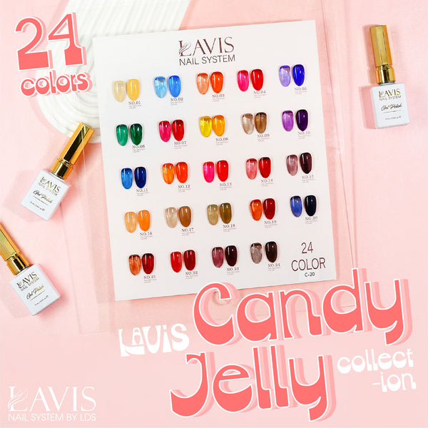 Jelly Gel Polish Colors - Lavis J02-01 - Candy Collection