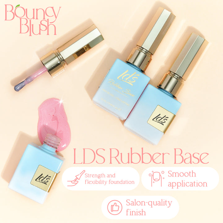 LDS Rubber Base Gel - RB-05 - GEL POLISH 0.5 OZ - Bouncy Blush Collection