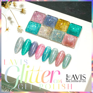 LAVIS Glitter G04 - 06 - Gel Polish 0.5 oz - Couture Collection