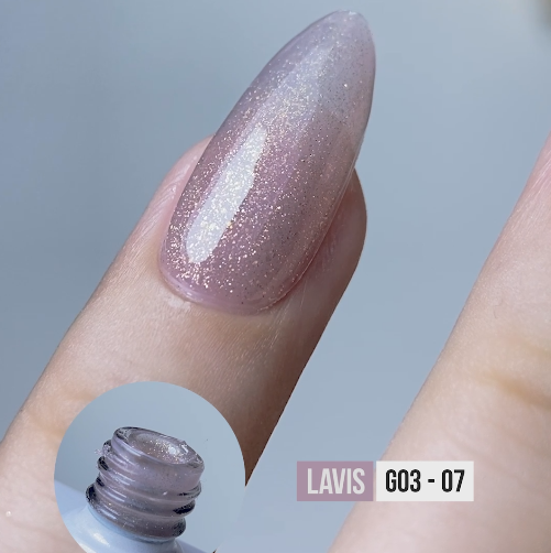 LAVIS Glitter 07 (G03-ver2) - Gel Polish 0.5 oz - Bridal Party Glitter Collection
