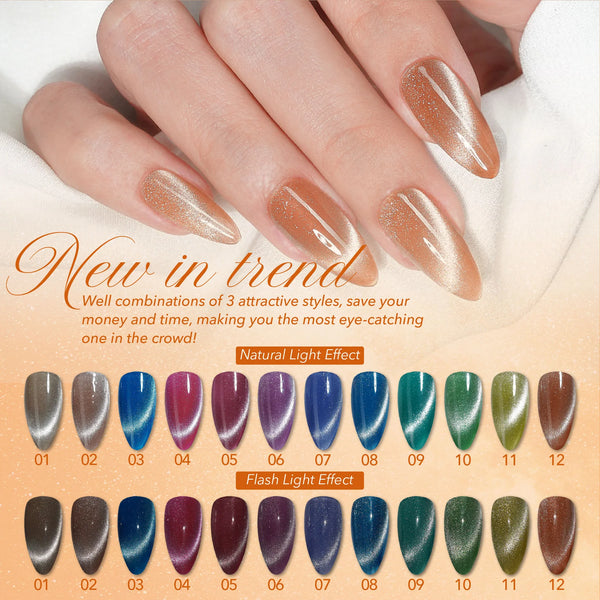 LAVIS Cat Eyes CE10 - 12 (Ver1) - Gel Polish 0.5 oz -  Cotton Candy Collection