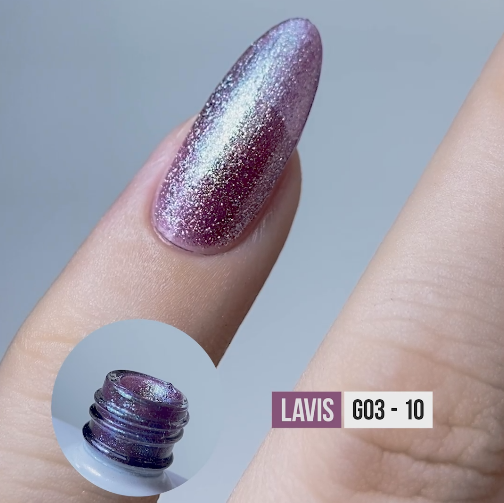 LAVIS Glitter 10 (G03-ver2) - Gel Polish 0.5 oz - Bridal Party Glitter Collection