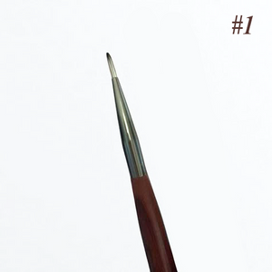 Nail Brush Acrylic Round Wood Handle