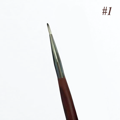 Nail Brush Acrylic Round Wood Handle