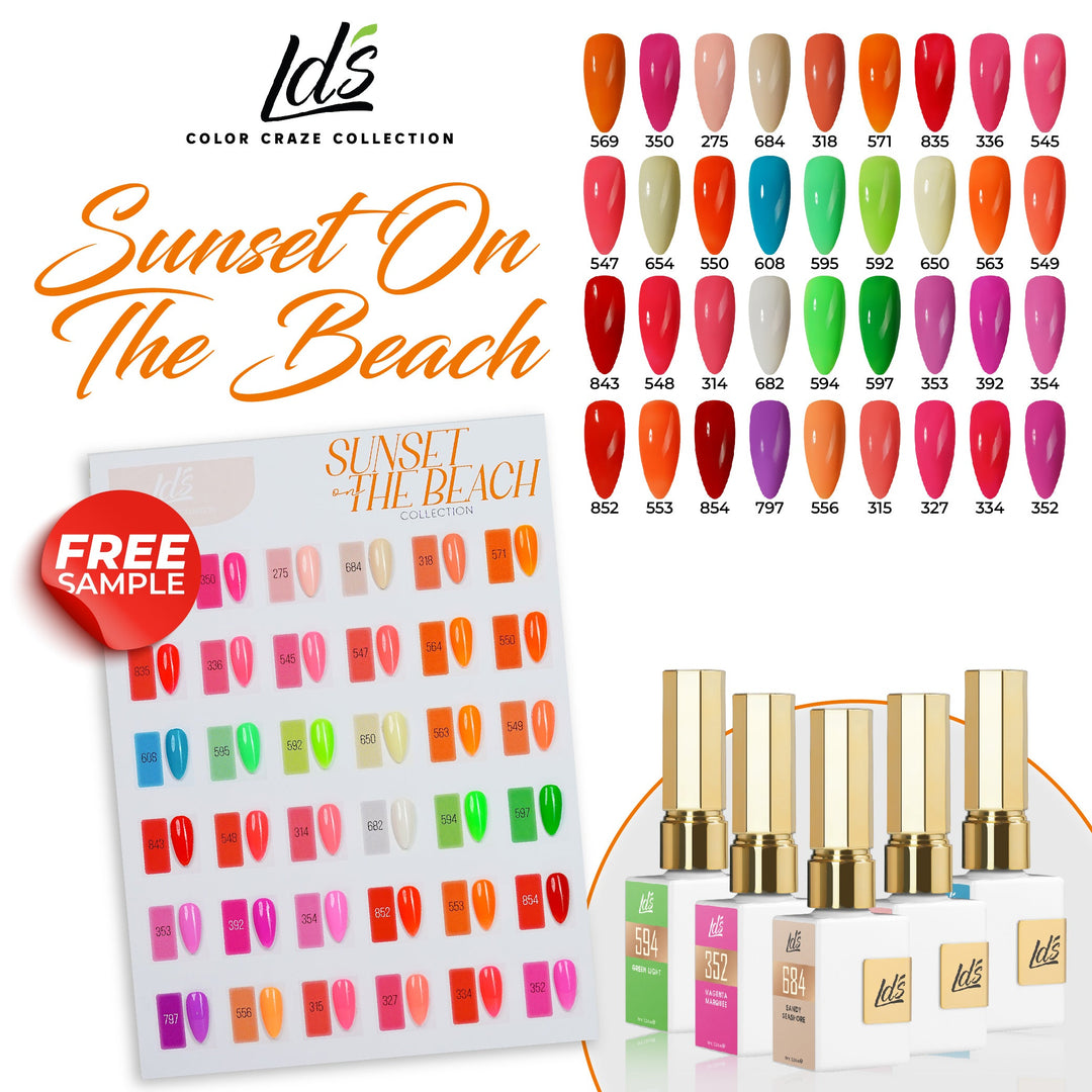 LDS Set 36 Colors - Gel Polish 0.5oz - Sunset On The Beach