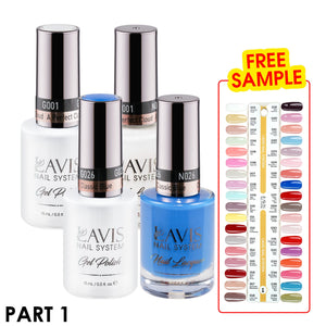 Lavis Gel Polish & Matching Nail Lacquer Duo Part 1: 001-036 (36 Colors)