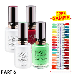 Lavis Gel Polish & Matching Nail Lacquer Duo Part 6: 181-216 (36 Colors)