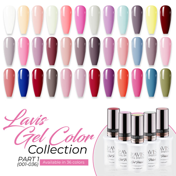 Lavis Gel Polish Part 1 (36 Colors): 001-036