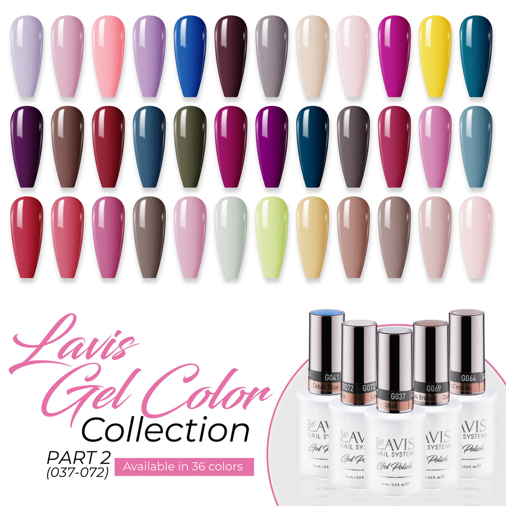 Lavis Gel Polish Part 2 (36 Colors): 037-072