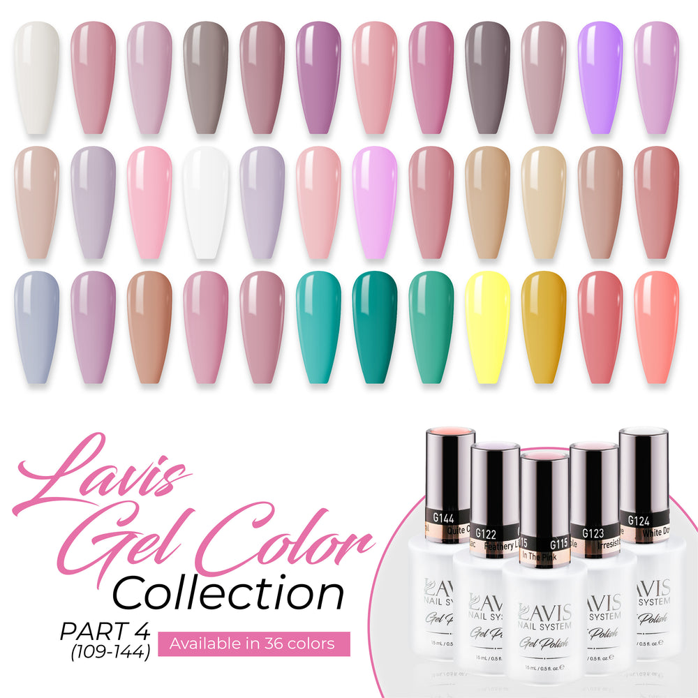 Lavis Gel Polish Part 4 (36 Colors): 109-144