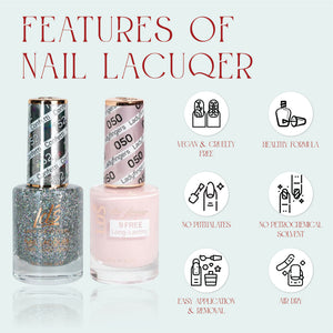 LDS Gel Nail Polish Duo - 007 Pink Colors - Just Peachy