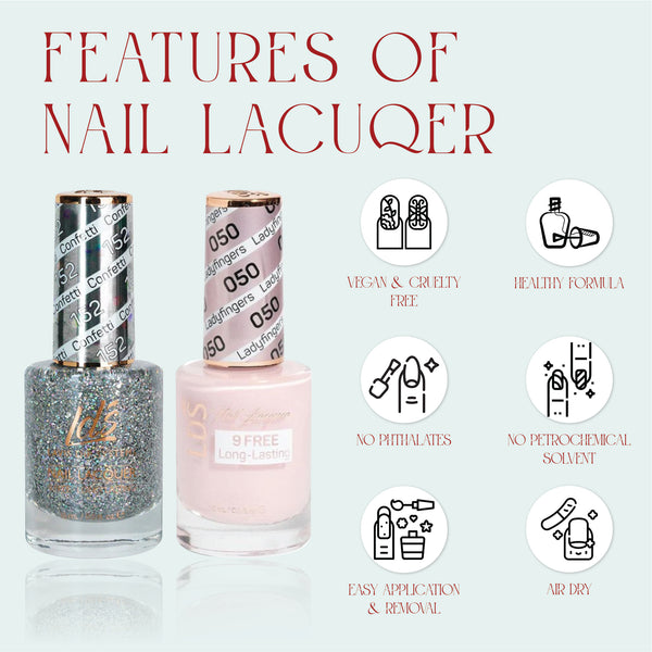 LDS Gel Nail Polish Duo - 007 Pink Colors - Just Peachy