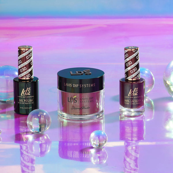 LDS 3 in 1 - 030 Double Trouble - Dip, Gel & Lacquer Matching