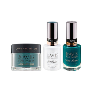 LAVIS 3 in 1 - 202 Maxi Teal - Acrylic & Dip Powder, Gel & Lacquer