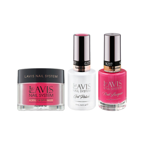 LAVIS 3 in 1 - 207 Valentine - Acrylic & Dip Powder, Gel & Lacquer