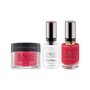 LAVIS 3 in 1 - 208 Burnt Red - Acrylic & Dip Powder, Gel & Lacquer