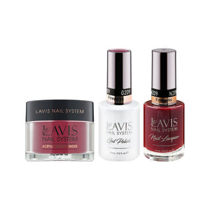 LAVIS 3 in 1 - 209 Fireworks - Acrylic & Dip Powder, Gel & Lacquer