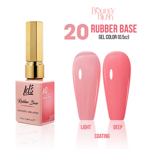 LDS Rubber Base Gel - RB-20 - GEL POLISH 0.5 OZ - Bouncy Blush Collection