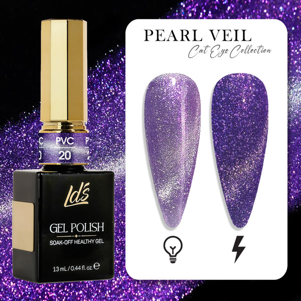 LDS 20 - Gel Polish 0.5 oz - Pearl Veil Cat Eyes