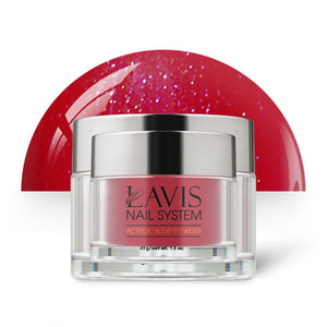 Lavis Acrylic Powder - 211 Heartfelt Red - Shimmer Red Colors