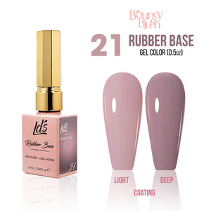 LDS Rubber Base Gel - RB-21 - GEL POLISH 0.5 OZ - Bouncy Blush Collection