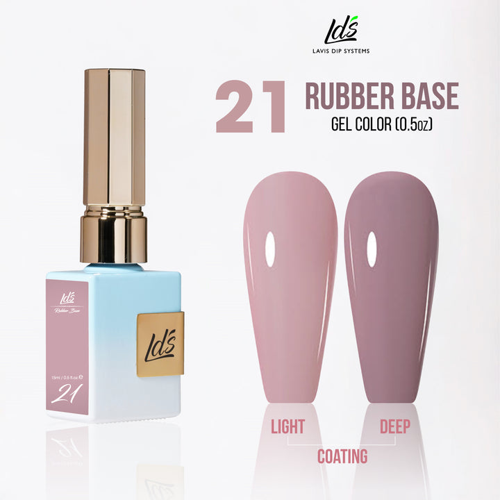 LDS Rubber Base Gel - RB-21 - GEL POLISH 0.5 OZ - Bouncy Blush Collection