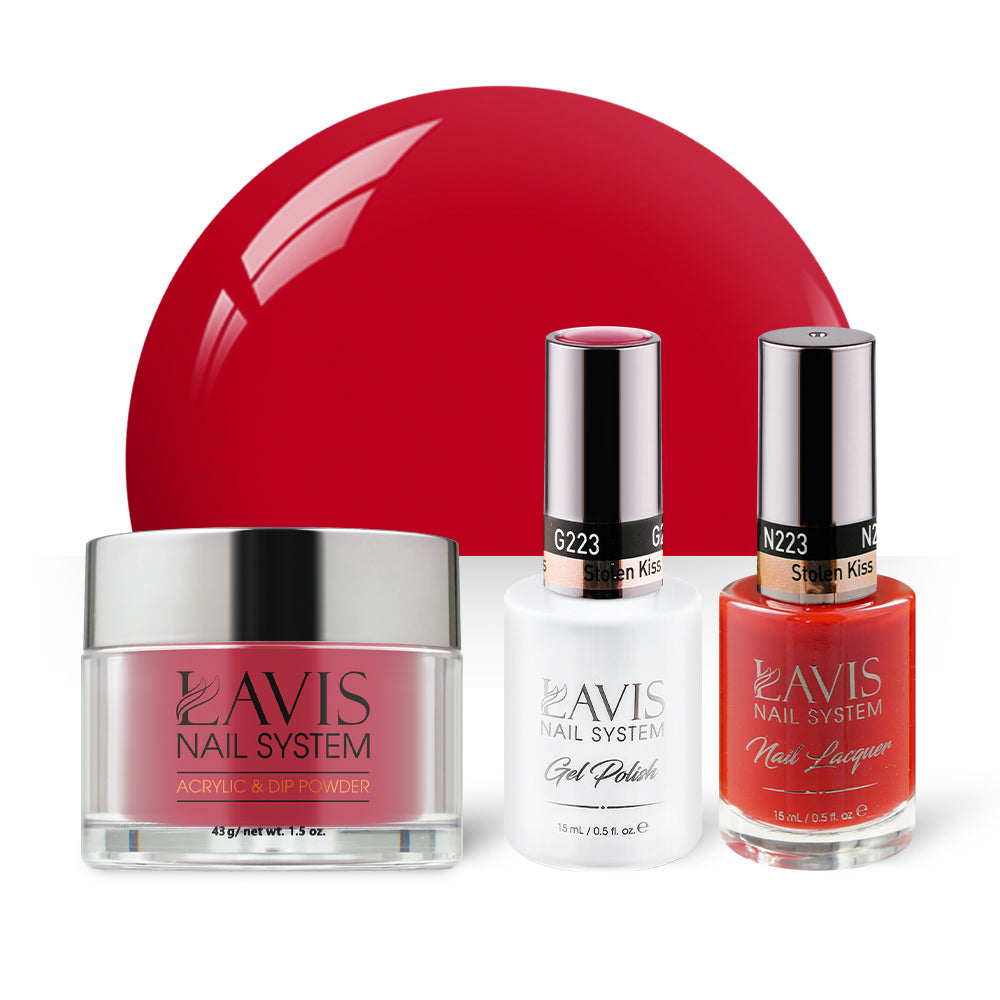 LAVIS 3 in 1 - 223 Stolen Kiss - Acrylic & Dip Powder, Gel & Lacquer