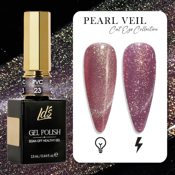 LDS 23 - Gel Polish 0.5 oz - Pearl Veil Cat Eyes