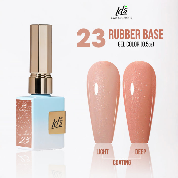 LDS Rubber Base Gel - RB-23 - GEL POLISH 0.5 OZ - Bouncy Blush Collection