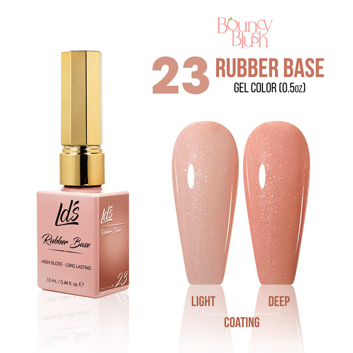 LDS Rubber Base Gel - RB-23 - GEL POLISH 0.5 OZ - Bouncy Blush Collection