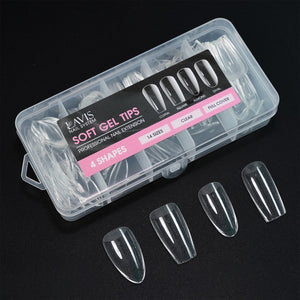 LAVIS - Soft Gel Tips - 4 Shapes Clear