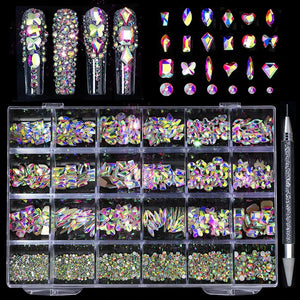 24 Grids Luxury Rhinestones Kit #02 - AB (PCS)