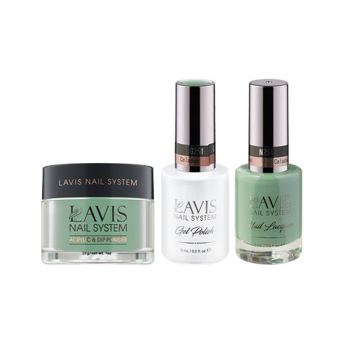 LAVIS 3 in 1 - 251 Celadon - Acrylic & Dip Powder, Gel & Lacquer