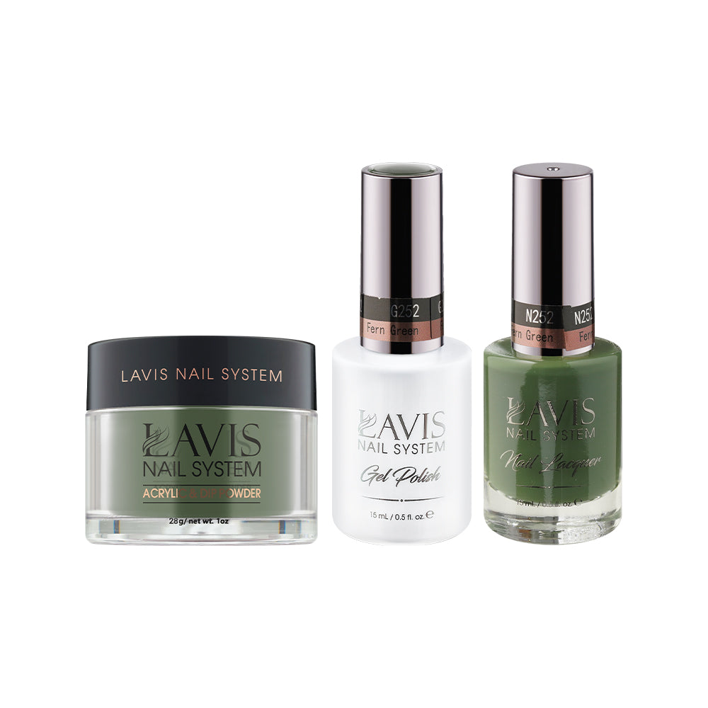 LAVIS 3 in 1 - 252 Fern Green - Acrylic & Dip Powder, Gel & Lacquer