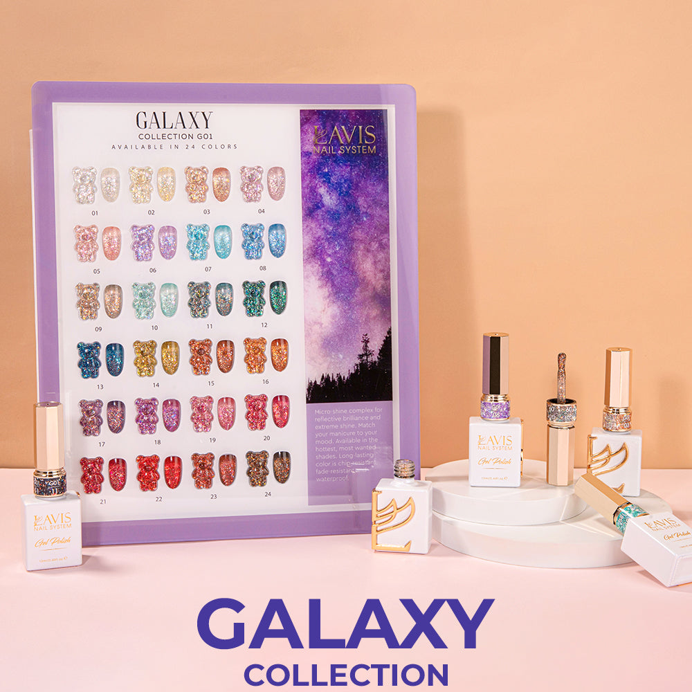 LAVIS Glitter G01 - Gel Polish 0.5oz - Galaxy Collection
